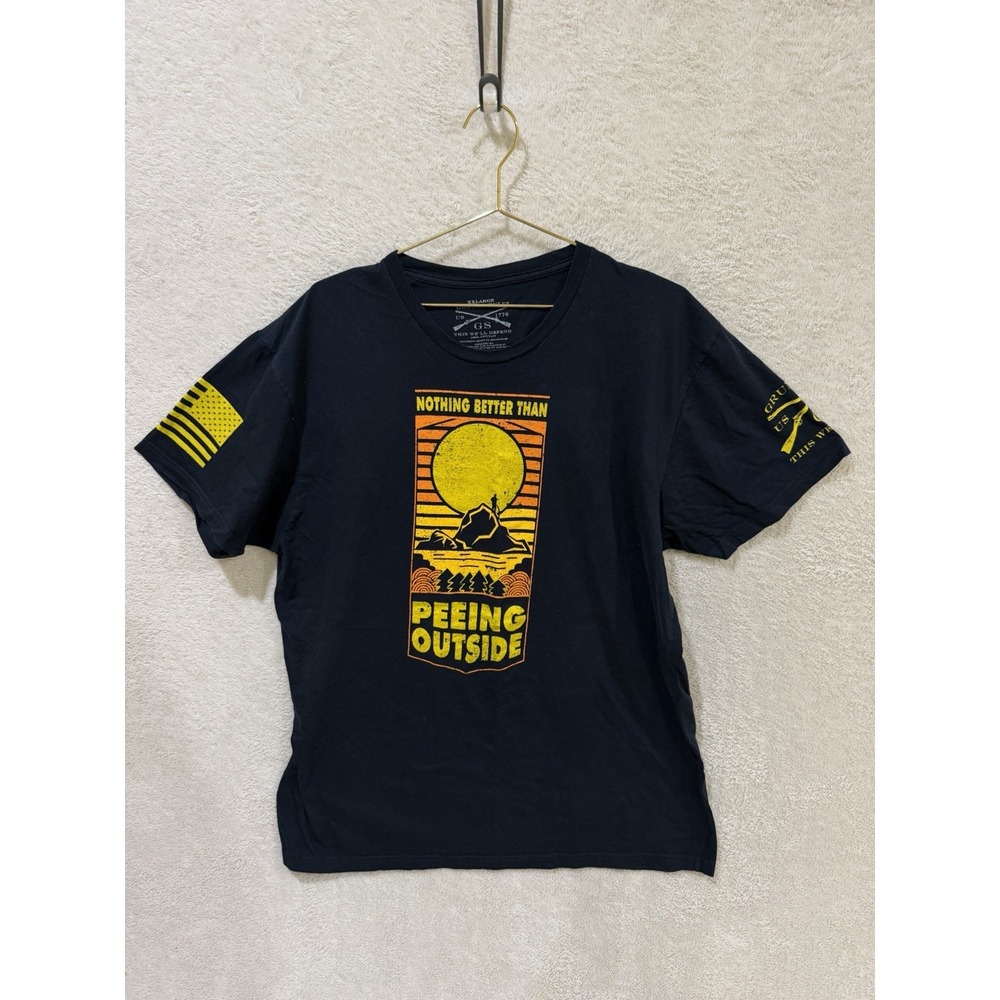 Grunt Style Nothing Better Than Peeing Outside T Shirt XXL Navy Graphic Tee